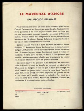 LE MARECHAL D'ANCRE Librairie Arthème Fayard. George Delamare