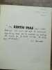 Poésie et Chansons Nº25 1974 signé jean louis barrault. Edith Piaf