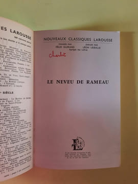 Diderot Le neveu de Rameau larousse. undefined