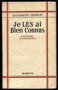 JE LES AI BIEN CONNUS Souvenirs d'Ambassades Hachette