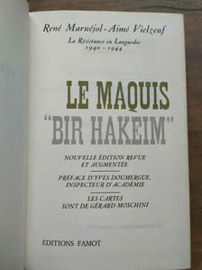 René maruéjol Aimé Vielzeuf Le Maquis Bir Hakeim