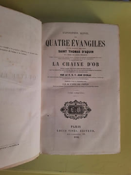 Exposition suivie des Quatre évangiles par Tome 5. saint Thomas d'Aquin