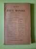 Revue des Deux Mondes 15 Janvier 1940. 