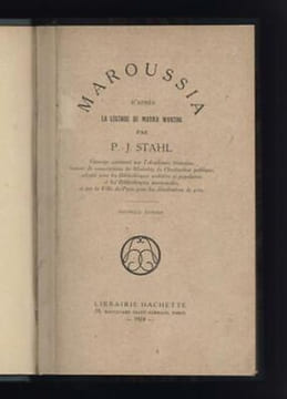 STAHL Maroussia d'après la légende de Marko Wovzog. Jules Hetzel