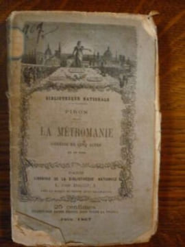 piron La métromanie comédie en 5 actes Librairie de La bibli N. undefined