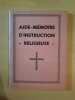 Aide-Mémoire d'Instruction Religieuse : Catéchisme. 