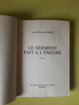 Le serment fait à l'émigré. Leon Etienne Henry