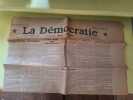 Journal La Démocratie N°1091 - 10 Aout 1913. 