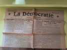 Journal La Démocratie N°1086 - 5 Aout 1913. 