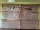 Journal La Démocratie N°1080 - 30 Juillet 1913. 