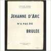 Jehanne D'Arc n'a pas été brulée (3-e edition). Gerard Pesme