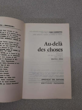 Au delà des choses ( 4ª edition). Carlo Carretto