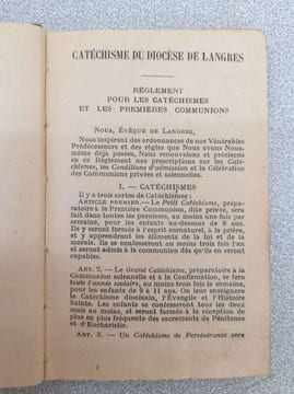 Catéchisme du Diocèse de Langres. Monseigneur Louvard