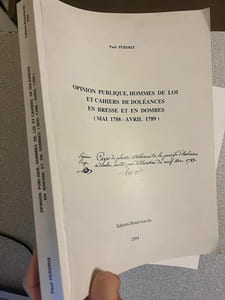 Opinion Publique Hommes de Loi et Cahiers de Doléances en Bresse et en Dombes (mai 1788-avril 1789)