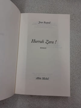 Hurrah Zara. Jean Raspail