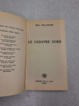 Le cadavre doré. BILL BALLINGER