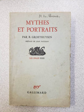 Mythes et portraits. B. Groethuysen