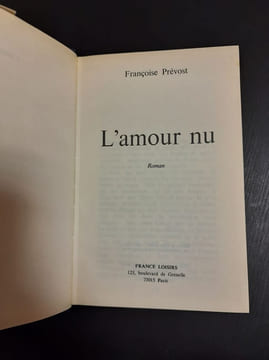 L'amour nu. Françoise Prévost