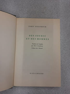 Des souris et des hommes - Exemplaire N°1384. John Steinbeck