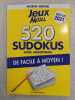 520 sudokus avec solutions de facile à moyen. 