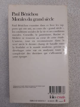 Morales du Grand Siècle. Bénichou (Paul)