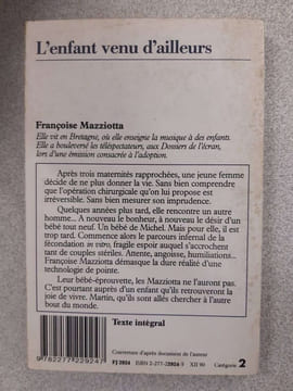 L'Enfant venu d'ailleurs. Francoise Mazziotta