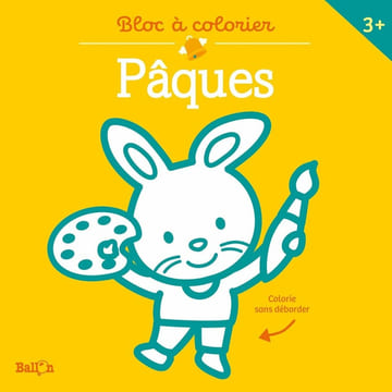Bloc à colorier sans déborder Pâques (Pâques 1). Ballon