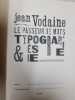 Le passeur de mots typographie & Poésie. Jean Vodaine