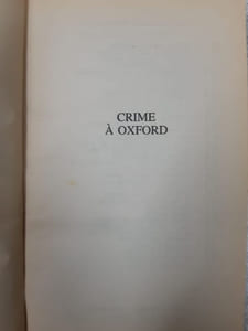 Crime à Oxford