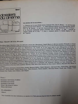 Dossiers du cinéma films 1. undefined