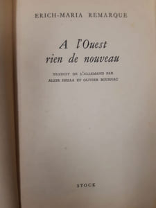 A l'ouest rien de nouveau