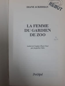 La femme du gardien de zoo