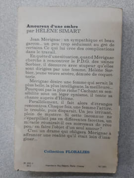 Amoureux d'une ombre. Hélène Simart