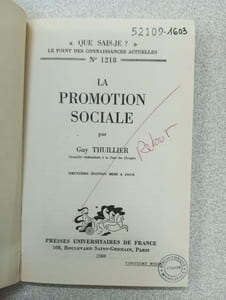 Que sais je? LA PROMOTION SOCIALE