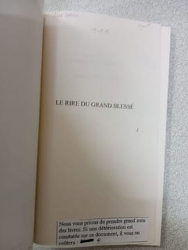 Le Rire du grand blessé. Coulon Cécile