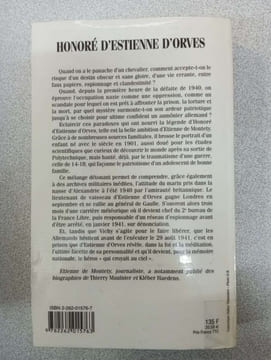 Honoré d'Estienne d'Orves un héros français. Etienne de Montety