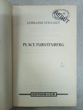 PLACE FURSTENBERG. Lorraine Fouchet