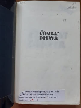 Le combat d'hiver. Mourlevat Jean-Claude