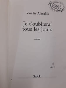 Je t'oublierai tous les jours