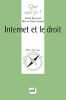 Internet et le droit. Bertrand André  Piette-Coudol Thierry