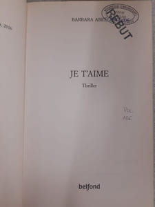 Je t'aime
