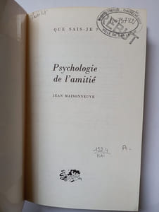 Psychologie de l'amitie qsj 3707