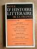 Revue d'histoire littéraire de la france 84e année n°6. 