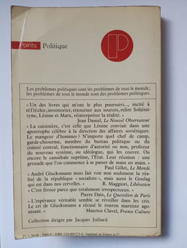 La cuisiniere et le mangeur d'hommes. André Glucksmann