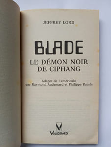 Le démon noir de ciphang (Blade)