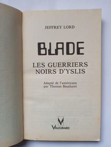 Les guerriers noirs d'yslis (Blade)