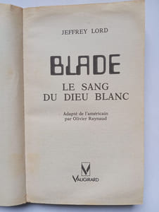 Le sang du dieu blanc (Blade)