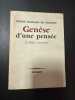 Genèse d'une pensée lettres ( 1914-1919 ). PIERRE TEILHARD DE CHARDIN