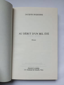 AU DEBUT D'UN BEL ETE