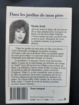 Dans les jardins de mon pere. Avril Nicole